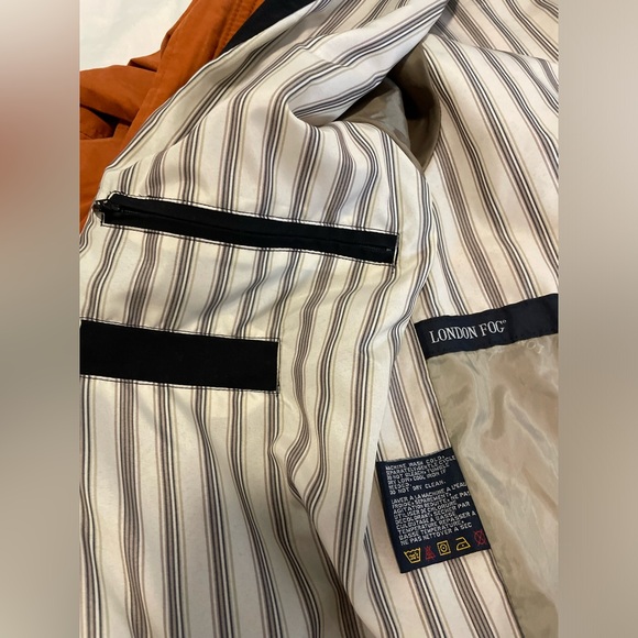 London Fog Vintage 80s-90s Windbreaker Bomber Jacket Orange Men’s Medium - Picture 9 of 9